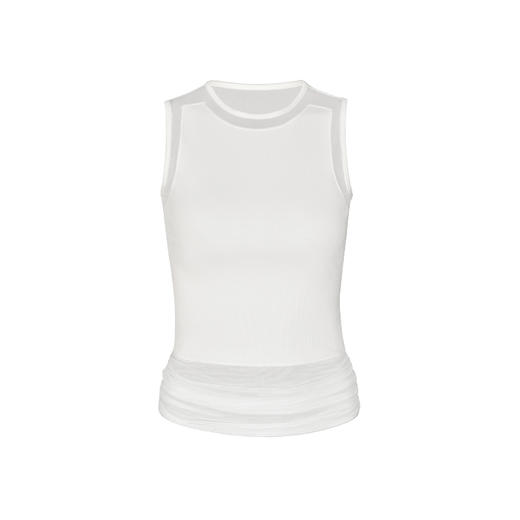 NUTH “视觉叠穿”半透露背吊带背心修身显瘦无袖背心女 商品图4