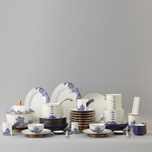 永丰源先生瓷海上明珠91头餐具套装豪华餐具碗盘碟家用整套礼盒装 商品图1