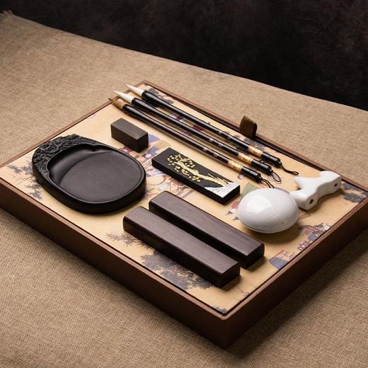 笔文房四宝全套毛笔初学者套装一整套礼盒印章砚台镇纸摆件 商品图4