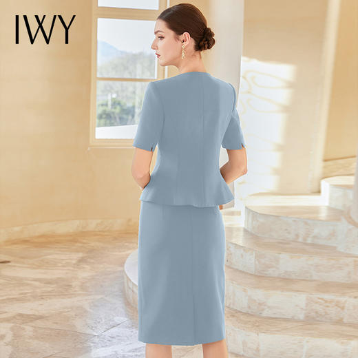 IWY/夏天职业装高级感两件套女蓝色西装套装裙教师工作服医美气质CS1974 商品图3