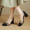 【预售5天】法式复古包头一字扣，拼色镂空中空气质凉鞋XMNEHD&H526 商品缩略图4