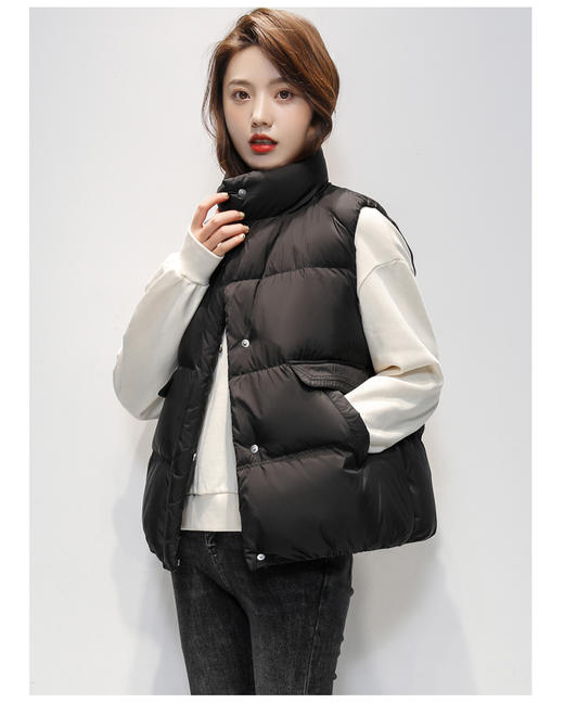 90%白鸭绒韩版宽松百搭羽绒马甲 211 商品图1