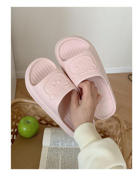 软萌可爱小熊拖鞋男女室内居家防滑踩屎感情侣夏季夏凉拖鞋