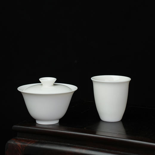 暗香疏影 留香杯白瓷单杯闻香杯个人专用陶瓷茶杯品茗杯瓷杯 商品图3
