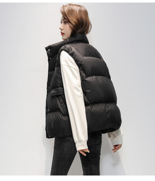 90%白鸭绒韩版宽松百搭羽绒马甲 211 商品图2