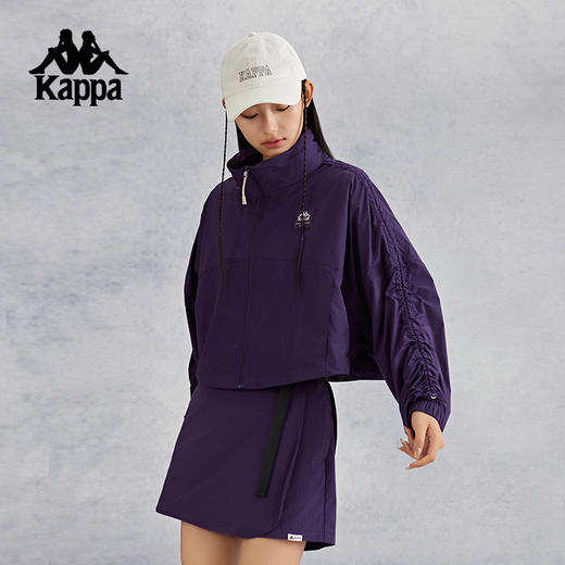 kappa卡帕背靠背夏季防泼水防晒衣外套女运动上衣夹克开衫防风衣K0E62FJ71 商品图2
