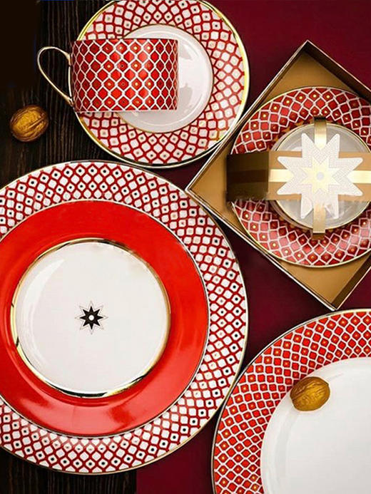  LOMONOSOV骨瓷盘子STAR系列家用陶瓷餐盘菜盘甜品盘西餐盘子 商品图3