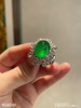 老坑玻璃种艳绿蛋面戒指【4020206】具体价格微信咨询 商品缩略图1