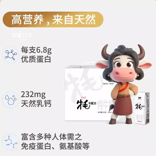 妈牧牦牛配方纯牛奶 原生态 源自3500米青藏高原 商品图2