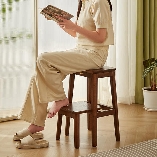 初心| 实木双层抽拉梯凳 商品图9