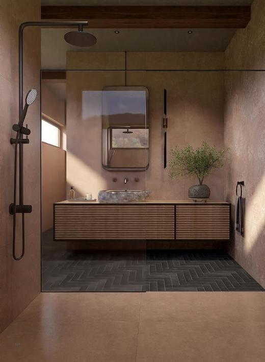 CHA-P61206 600*1200mm 哑面浅棕色皮面瓷砖 商品图1