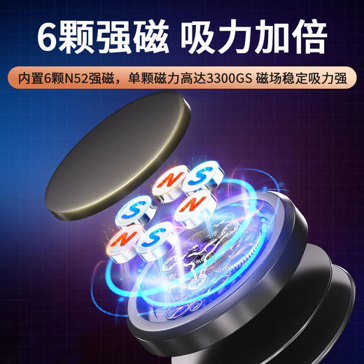 【车载支架新升级❗️车载手机导航支架】重力联动支架 360°旋转，黑科技设计自动矫正保持垂直平稳，粘贴式金属强磁，磁吸方向盘手机支架L 商品图1