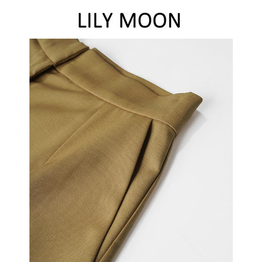 Lilymoon24春夏新款解构感休闲中裤休闲裤时尚百搭通勤显瘦五分裤 商品图2