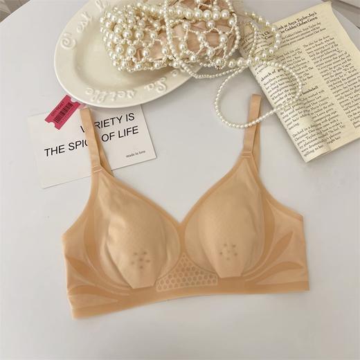 【超薄款凉感无痕内衣】小胸聚拢上托 透气冰丝兔耳朵无钢圈文胸胸罩 商品图6