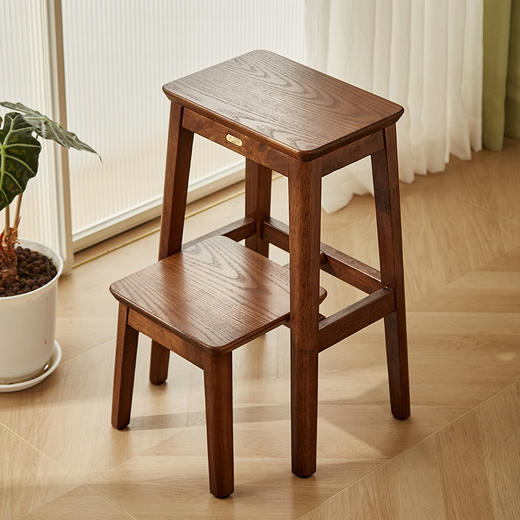 初心| 实木双层抽拉梯凳 商品图2