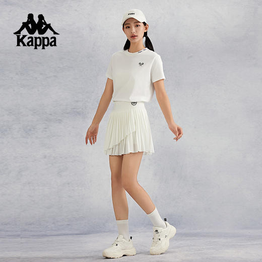 kappa卡帕背靠背夏季新款运动裙子半身裙女网球裙百褶裙跑步短裙K0E62QQ02 商品图4