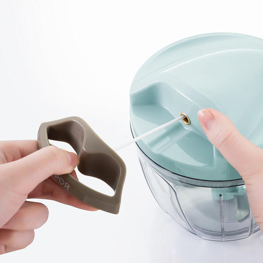 苏泊尔（SUPOR）拉蒜器蒜泥器家用手动多功能搅碎肉机料理机切菜器蔬菜料理器 【400ml容量+三刀头】KG40AB10 商品图2