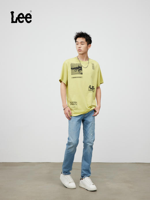 Lee商场同款709低腰修身锥形浅蓝男牛仔裤凉凉裤LMB1007093HN00FA00474 商品图2