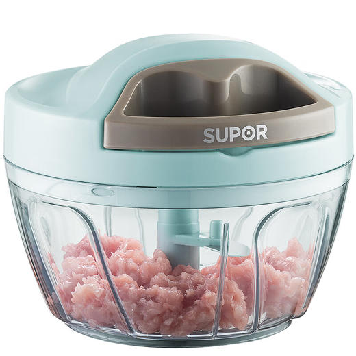 苏泊尔（SUPOR）拉蒜器蒜泥器家用手动多功能搅碎肉机料理机切菜器蔬菜料理器 【400ml容量+三刀头】KG40AB10 商品图1