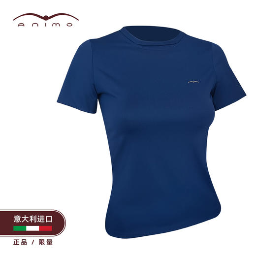 Animo意大利进口女款T恤运动短袖T恤马术体恤骑马薄款上衣 商品图0