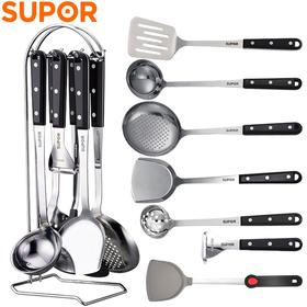 苏泊尔（SUPOR）铲勺套装不锈钢七件套锅铲炒菜铲子汤勺漏勺刨皮刀套装厨具T0906Q