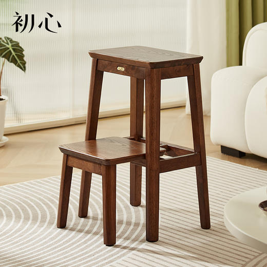 初心| 实木双层抽拉梯凳 商品图0