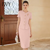IWY/套装夏季粉色短袖西装两件套裙御姐范正式场合职业装ol工作服CS1999 商品缩略图2