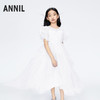 安奈儿女童白色礼裙网纱公主	ag423782 商品缩略图1