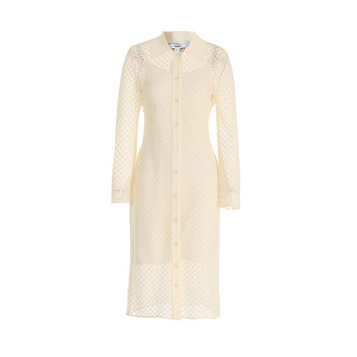 VIMAGE纬漫纪夏季新款气质浪漫度假网格钩花两件套衬衫连衣裙V2107734 商品图5