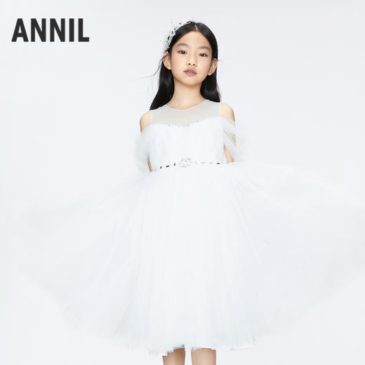安奈儿白色公主裙	ag423832 商品图1