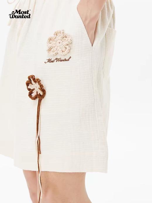 mostwantedlab彩虹/M2412189/泡泡皱钩针小花五分裤新款夏季宽松休闲短裤男 商品图2