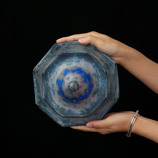 台湾陶艺大家 陈庆聚宝罐 翘脊牡丹亭招财罐大摆件家用办公室风水罐客厅店铺大容量储存罐 商品图3