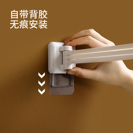 FaSoLa卫生间毛巾置物架免打孔墙上壁挂毛巾杆可旋转浴室收纳挂架 商品图4