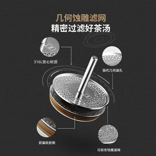 苏泊尔（SUPOR）苏泊尔双层玻璃泡茶办公室大容量耐高温水杯子礼盒360ml牛皮棕KC36JH10 商品图4