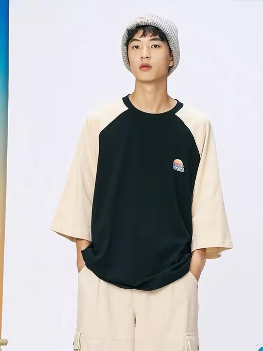 mostwantedlab彩虹/MWL-2334002/彩虹印花拼色插肩袖T恤 商品图0