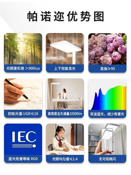 帕诺迩护眼落地灯大路灯全光谱学习阅读高显指 出口钢琴灯 商品图3
