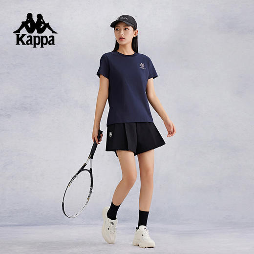 kappa卡帕背靠背夏季2024新款篮球短裤女百褶裙裤运动跑步三分裤K0E62DY02 商品图4