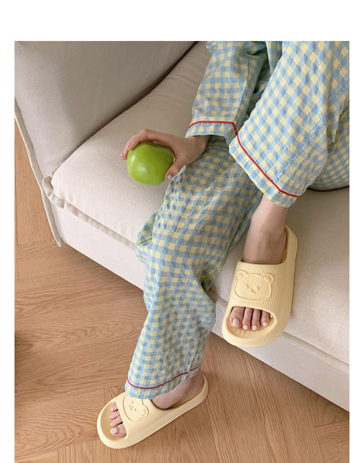 软萌可爱小熊拖鞋男女室内居家防滑踩屎感情侣夏季夏凉拖鞋TZ 商品图3