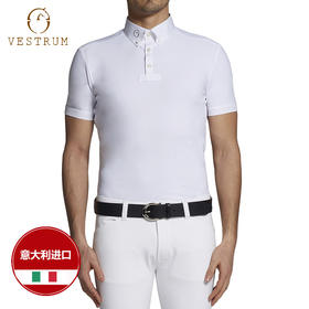 意大利进口 VESTRUM PORTOFINO男士骑马马术比赛衬衫短袖白色