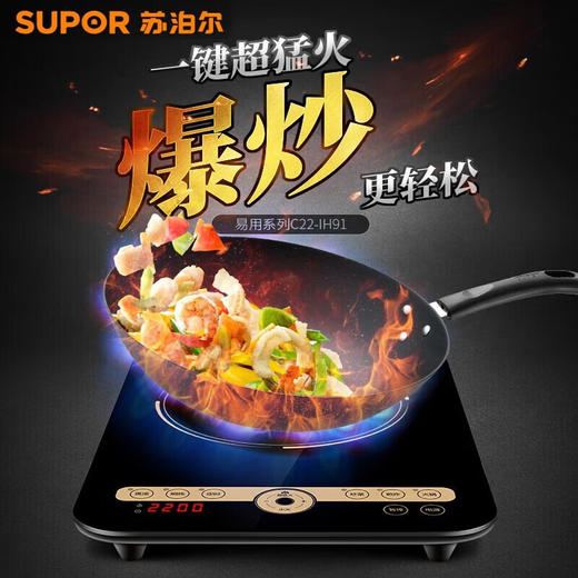苏泊尔（SUPOR）电磁炉ZMD安心系列 大功率触控 六大功能 大面板 定时功能配双锅 C22-IH91 商品图4