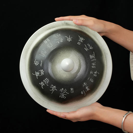 台湾陶艺大家 陈庆 聚宝罐 山水枫林招财罐大摆件家用办公室风水罐客厅店铺大容量储存罐 商品图2