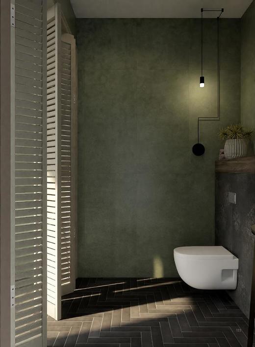 CHA-P61203 600*1200mm 哑面墨绿皮面瓷砖 商品图1