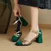 【预售5天】法式复古包头一字扣，拼色镂空中空气质凉鞋XMNEHD&H526 商品缩略图1