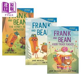 预售 【中商原版】Frank and Bean 弗兰克和比恩系列3册 英文原版 Food Truck Fiasco Stinky Feet Monster 儿童绘本故事图画书