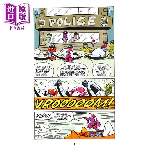 【中商原版】桥梁漫画 龙虾警察1 Officer Clawsome Lobster Cop 英文原版 儿童幽默漫画故事 动物图画图像小说 童书 8岁以上 商品图4