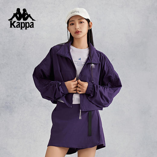 kappa卡帕背靠背夏季防泼水防晒衣外套女运动上衣夹克开衫防风衣K0E62FJ71 商品图1