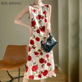 【板绘-BANHUI】新款女士V领裙
