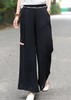雀说 夏新款复古文艺纯色裤系带贴布口袋宽松显瘦长裤直筒裤女4ZF-23091 商品缩略图2