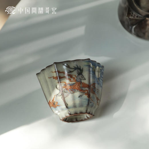 问鼎哥窑精工款绽蕊杯(九色鹿)（缺货） 商品图3