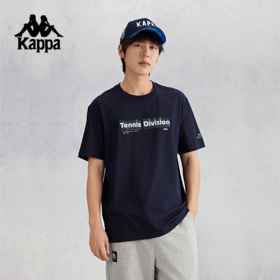 kappa卡帕背靠背男士t恤短袖2024新款夏季运动跑步半袖休闲上衣男K0E52TD27
